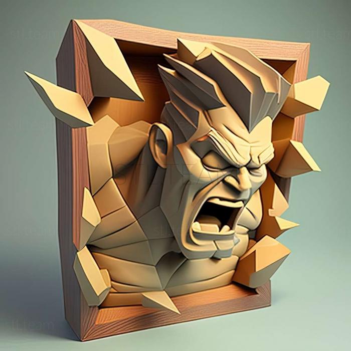3D model Crash Mind over Mutant game (STL)